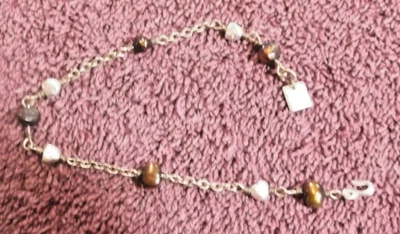 Vintage Nine West 925 Sterling Silver and Freshwater Pearl Bracelet ~ 7 1/2" - Image 1 of 2