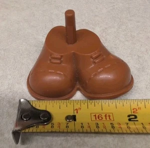 Vtg McDonald's Mr Mrs Potato Head Spud Kids Replacement Brown Shoes Sneakers - Picture 1 of 3