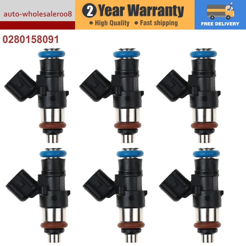 Топливные бензиновые форсунки 0280158091 FOR MAZDA CX-9 TB 2007-2016 CA V6 3,7 л 6 шт. - Изображение 1 из 4