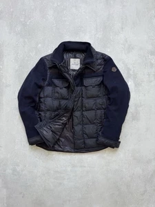Vintage Moncler Down Jacket Blais Giubbotto Blue Wool/Nylon size 2 - Picture 1 of 24