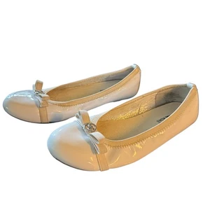 Michael Kors Rover Lux White Patent Leather Ballet Shoes Size 4 - Picture 1 of 10