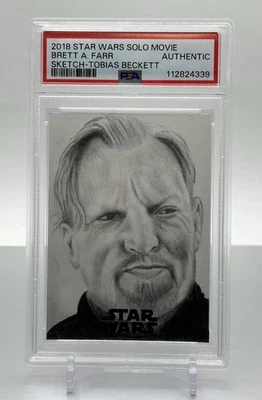2018 Topps Star Wars Solo Movie Tobias Beckett Sketch Brett Farr PSA Authentic - Image 1 of 2
