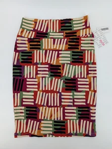 Neu mit Etikett LulaRoe Cassie-Bleistiftrock Herbstfarben geometrisch Stretch Damen S - Bild 1 von 8
