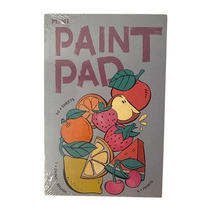 Mini almofada de tinta infantil aquarela livro com 20+ folhas, 6 tintas e pincel novo lacrado - Imagem 1 de 4