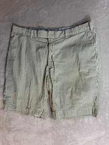"Pantalones Cortos Polo Ralph Lauren De Colección Para Hombres 35 Rayas Verdes EE. UU. Informales Preppy Planos 9""" - Imagen 1 de 8