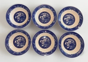6er Set Royal China Willow Geschirr 8" Suppenschüsseln klassisch blau Weidenmuster J53 - Bild 1 von 17