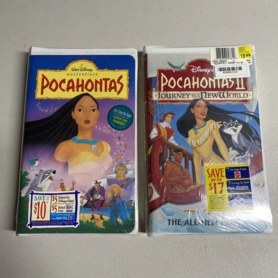 A Walt Disney Masterpiece Lot : Pocahontas and Pocahontas II - New Sealed VHS - Imagem 1 de 3