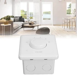 White Volume Control Knob 30W 4 Position Wall Mount Volume Control Kn NEW - Picture 1 of 12