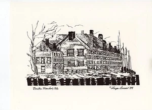 ART Print (1989) Inge Ameer "BOSTON HARBOR MA" - Picture 1 of 2