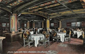 Hotel Alexandria Mission Indian Grill Dining Room Los Angeles,CA Vtg Postcard - Picture 1 of 2