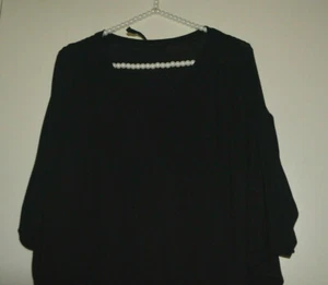 ¡Nuevo! Vestido XS S BCBG Maxazria Negro Manga Kimono Tejido Claro - Imagen 1 de 4