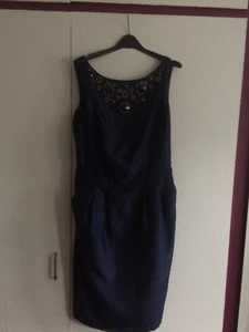 Ladies Navy Blue Evening Dress Monsoon size 8 Reduced for Black Friday Sale - Picture 1 of 4