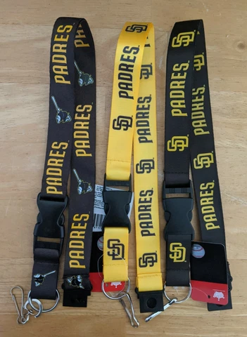 MLB San Diego Padres Lanyard Key Ring Keychain ID Holder Tatis Jr. Machado Cover