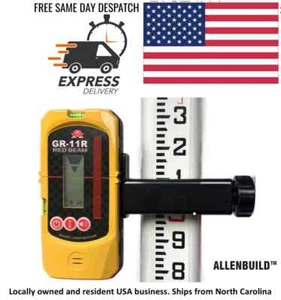 RED LASER LEVEL DETECTOR+ROD, RECEIVER,TOPCON,SPECTRA,RUGBY,DEWALT,SENSOR,HILTI - Picture 1 of 7