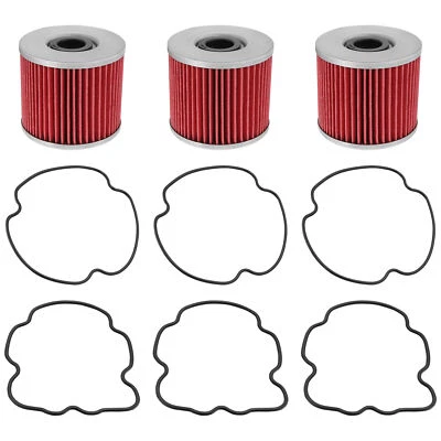 for Suzuki GS750 1977 1978 1979 1980 1981 1982 1983 Oil Filter 3-Pack - Image 1 of 4
