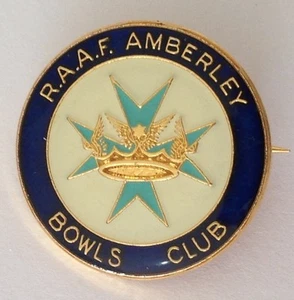 RAAF Amberley Bowls Club de Bolos Pin Insignia Royal Air Force Militar Raro (M20) - Imagen 1 de 2