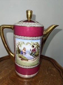 Antique Epiag Royal Czechoslovakia Vienna  Roman Style Porcelain Teapot - Picture 1 of 8