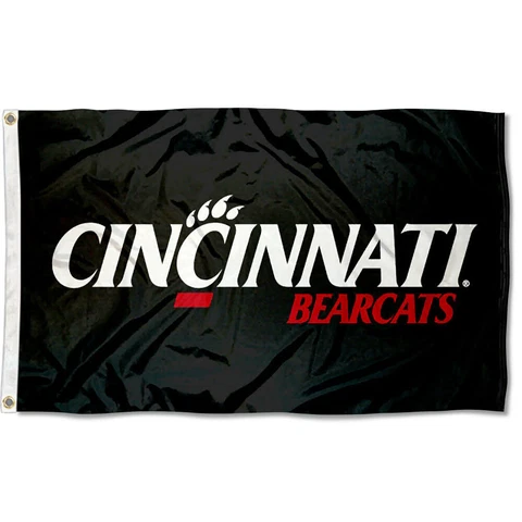 Cincinnati Bearcats Black Flag Large 3x5 Cover