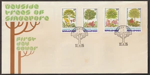 (SF56)MALAYSIA SINGAPORE 1976 WAYSIDE TREES SET 4V FDC. 2017 ISC CAT RM 30 - Picture 1 of 2
