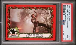 1991 Topps Kevin Costner Rookie Card Robin Hood Prince Of Thieves PSA 9 Pop 1 - Picture 1 of 3
