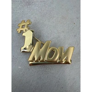 Vintage AJC #1 Mom Brooch Gold Tone Gift - Picture 1 of 5