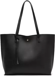 Women'S Soft Faux Leather Tote Shoulder Bag From, Big Capacity Tassel Handbag - Picture 1 of 12