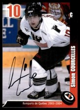 2003-04 Quebec Remparts QMJHL AUTO SIMON COURCELLES