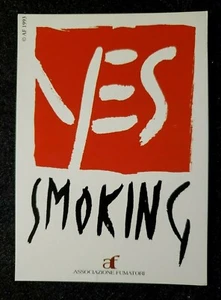 Raucherverband JA RAUCHEN - Associazione Fumatori (Italien) Postkarte 1993 - Bild 1 von 2