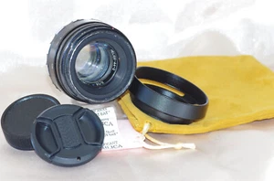Objectif M42 58mm f2 HELIOS 44-2 BeLOMO bouchon-pare-soleil-housse SWIRLY BOKEH/ - Imagen 1 de 24