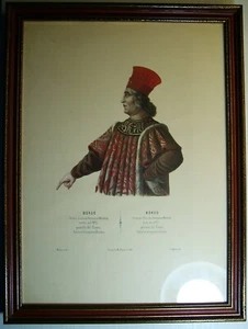 1850 Turin Chrome Lithograph EAST BAG with Frame - Picture 1 of 2