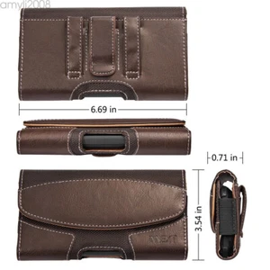Extra Large Horizontal Pouch Holster Belt Clip Case Fit For Phone With Otterbox - Picture 1 of 8