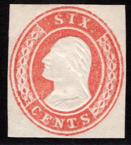 Scott U11, 6c, red, MLH, Washington, Cut Square Envelope, USA BOB - Picture 1 of 2