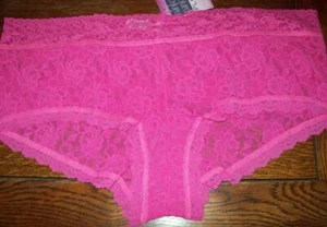 NWT HANKY PANKY STRETCH LACE BOYSHORT PANTIES 481281X HIBP PINK 3X - Picture 1 of 2