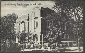 First Methodist Church OSAWATOMIE Kansas ~ LINEN - Picture 1 of 1