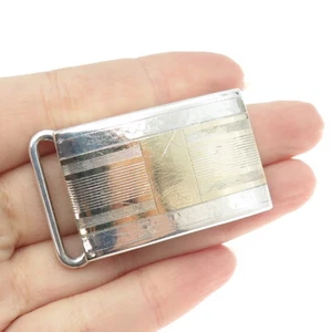 HICKOK 925 Sterling Silver 1/20 10K Gold Filled Antique Art Deco Belt Buckle - Picture 1 of 10