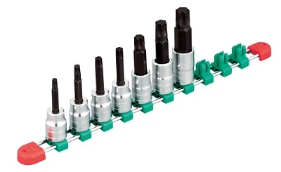 KTC 1/2" T-TYPE TORX BIT SOCKET 7 SIZE SET(T30～T70) TBT407T MADE IN JAPAN - Image 1 of 3