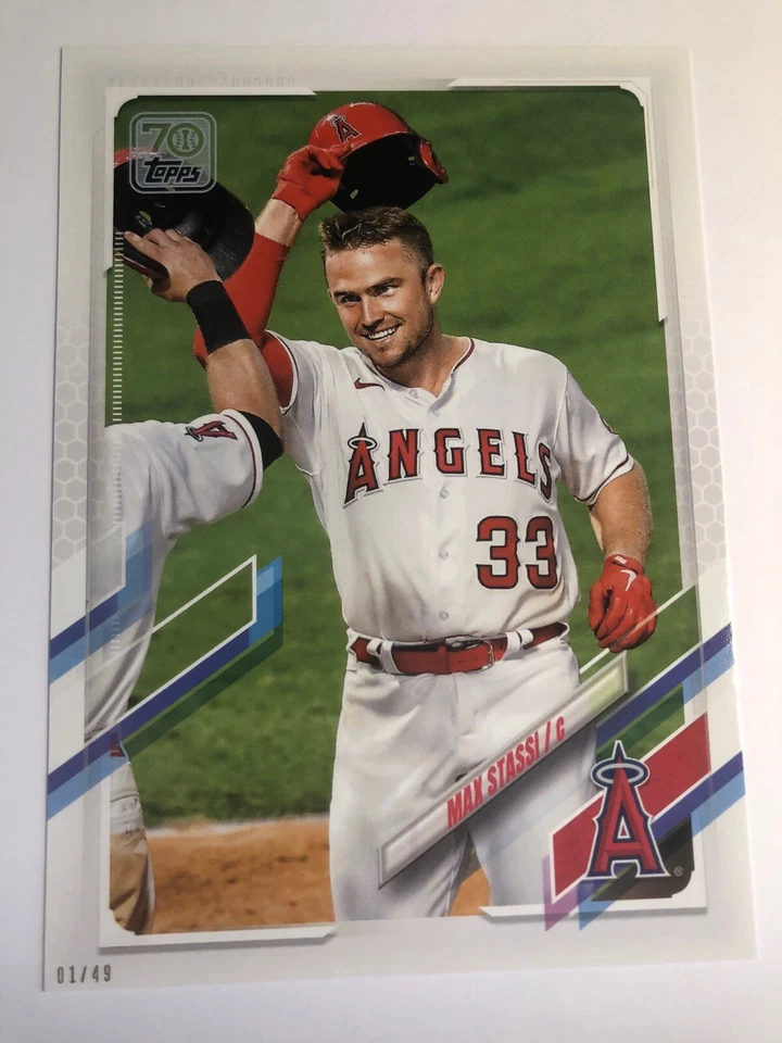 2021 Topps Series 1 Jumbo 5x7 01/49 Max Stassi Angels 168 - Image 1 of 1