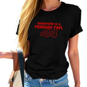 T-Shirt Lewis Hamilton 44 Ferrari Fan Unisex Motorsport Tee S-3XL Adult Size - Picture 1 of 10