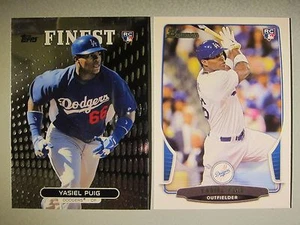 LOT OF (2) 2013 Finest Bowman #91 #1 Yasiel Puig RC - Picture 1 of 2