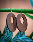 Chakra - boho wooden circular earring, hippy style, laser cut boho design, triba