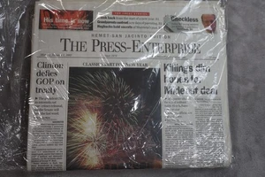 Vintage 2001 The Press-Enterprise Zeitung Hemet San Jacinto 1. Januar Clinton GOP - Bild 1 von 4