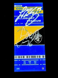 Ladd McConkey & Joe Alt Signed Commemorative Ticket 1/10 LA Chargers Metabilia - Picture 1 of 2