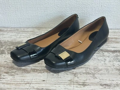 Nuevo Calvin Klein Ballet Pisos Pacita Mujer Talla 11 Negro con Hebilla Dorada Foto 1 de 4