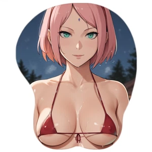 Sakura Haruno Naruto Boruto 3D Boobs Real Mouse Pad Ergonomic Hot - Afbeelding 1 van 1