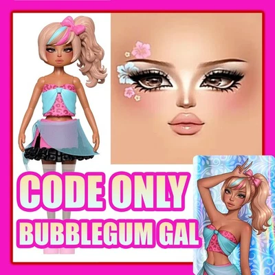 Dress To Impress *DLC CODE ONLY* 🩷 BUBBLEGUM GAL 🩷 Messaged ASAP - S2 DTI Doll - Image 1 of 4