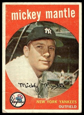 1959 Topps #10/Mickey Mantle Foto 1 de 2