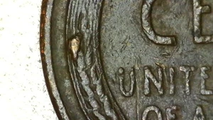 1957 Wheat Penny - Die Chip on Reverse - Picture 1 of 3