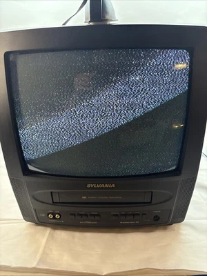 复古 Sylvania SSC132 13 英寸电视调频录像机 VHS 播放器 4 头组合阅读说明 — 第 1/4 张图片