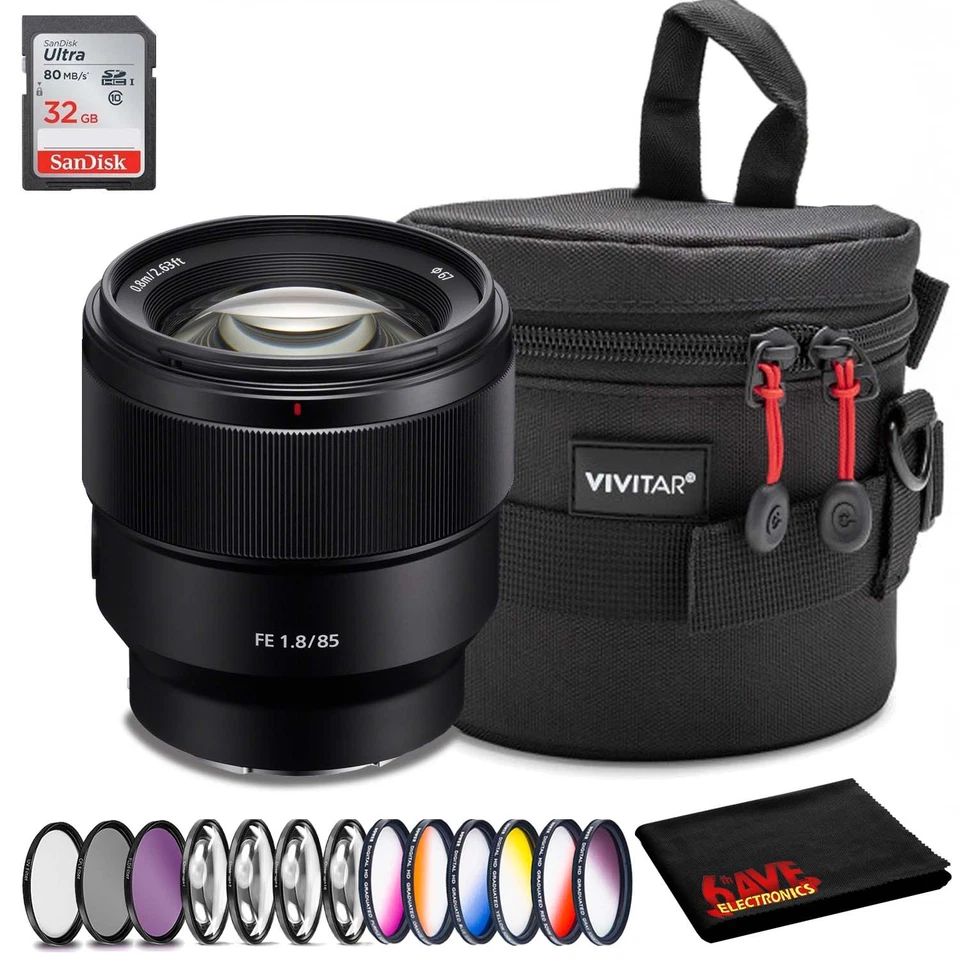 Sony FE 85mm f/1.8 Lens (Intl Model) Accessory Kit - Image 1 of 1