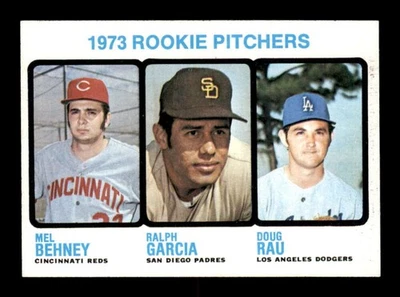 1973 Topps #602 Mel Behney/Ralph Garcia/Doug Rau Rookie Pitchers NMMT X3589060 - Image 1 of 3